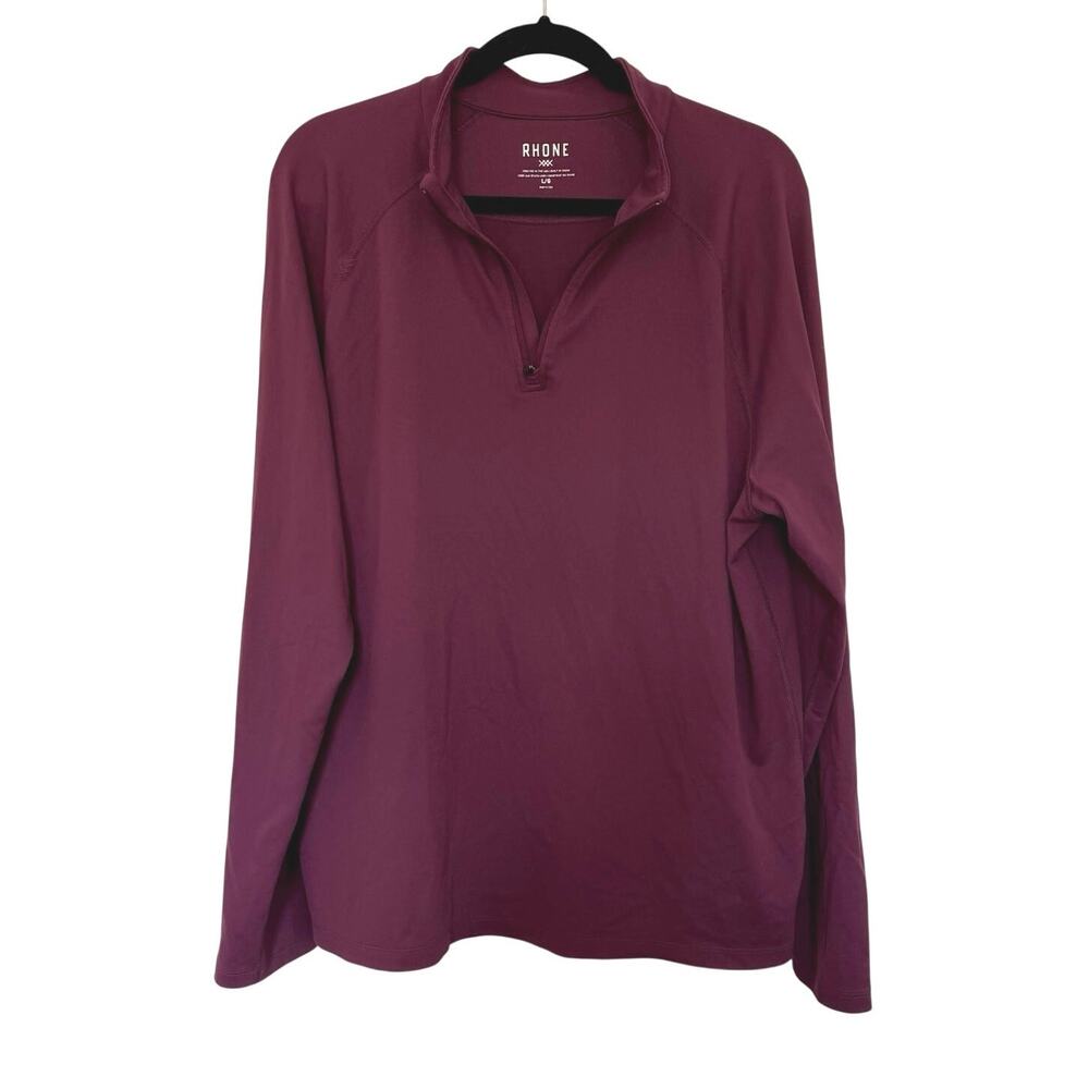 Rhone (L) Men's Performance Quarter Zip Pullover Burgundy Maroon Athletic Golf